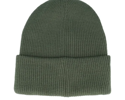 Cuff Beanies-Wild Spirit Mountain 3d Olive Soft Deep Cuff - Green