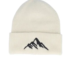 Cuff Beanies-Wild Spirit Mountain 3d Vanilla Soft Deep Cuff - White