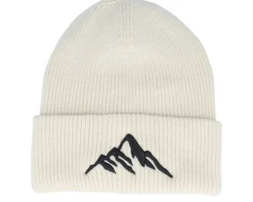 Cuff Beanies-Wild Spirit Mountain 3d Vanilla Soft Deep Cuff - White