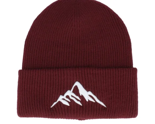 Cuff Beanies-Wild Spirit Mountain 3d Vanilla Soft Deep Cuff - White