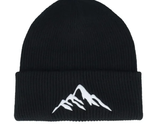 Cuff Beanies-Wild Spirit Mountain 3d Vanilla Soft Deep Cuff - White