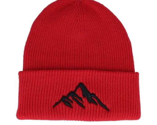 Cuff Beanies-Wild Spirit Mountain 3d Vanilla Soft Deep Cuff - White