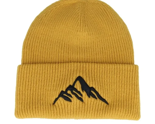 Cuff Beanies-Wild Spirit Mountain 3d Vanilla Soft Deep Cuff - White