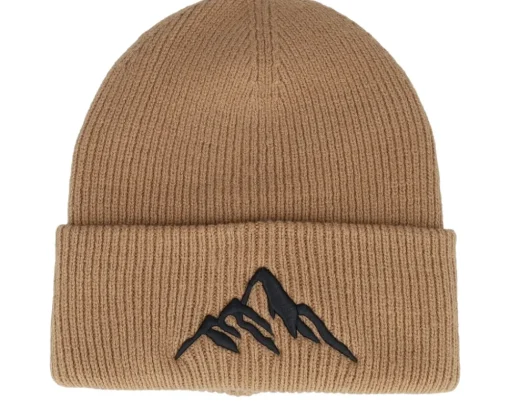 Cuff Beanies-Wild Spirit Mountain 3d Vanilla Soft Deep Cuff - White