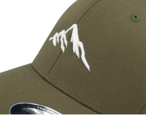 Clearance Wild Spirit Mountain 3d White/Olive Flexfit - Green