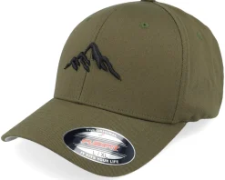 Clearance Wild Spirit Mountain 3d White/Olive Flexfit - Green
