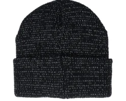 Cuff Beanies-Wild Spirit Mountain Shape Patch Brown/Reflective Black Beanie -