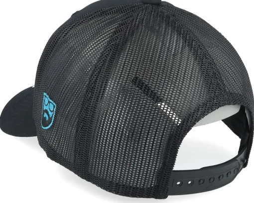 Trucker-Bearded Man Movember Hat Logo Black Trucker -