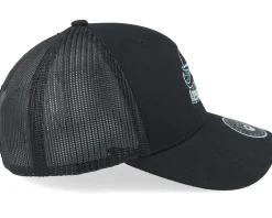 Trucker-Bearded Man Movember Hat Logo Black Trucker -