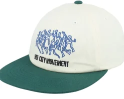 Snapback-HUF Movement 6 Panel Linen/Green Snapback -