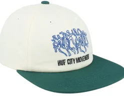 Snapback-HUF Movement 6 Panel Linen/Green Snapback -