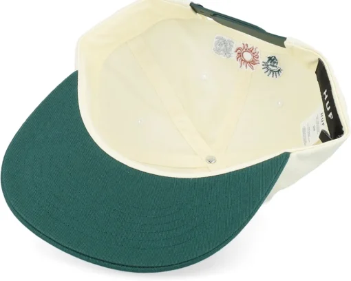 Snapback-HUF Movement 6 Panel Linen/Green Snapback -