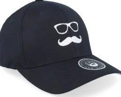 New Bearded Man Mr. Mustache Black Flexfit -