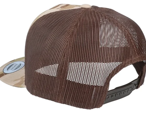 Blanks-Yupoong Multicam Arid/Brown A-Frame Trucker Snapback -