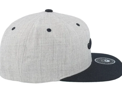 Snapback-Bearded Man Mustache Logo Grey/Black Snapback -