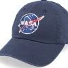 Dad Cap-American Needle Nasa Ballpark Navy Dad Cap -