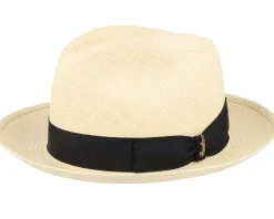 Straw Hat-Borsalino Natural Panama Hat -