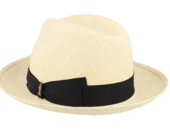 Straw Hat-Borsalino Natural Panama Hat -