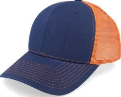 Trucker | Blanks-Equip Navy/Burnt Orange Contrast Stitch Trucker - Blue