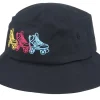 Buckets-Iconic Neon Summer Retro Roller Skates Black Bucket