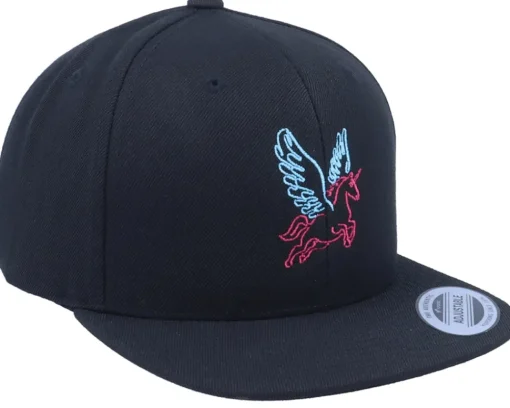 Snapback-Unicorns Neon Summer Unicorn Black Snapback -