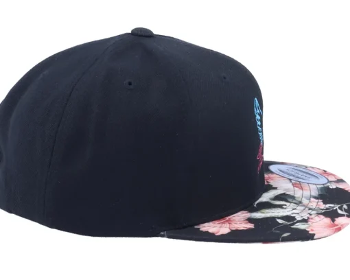 Snapback-Unicorns Neon Summer Unicorn Black/Red Floral Snapback -