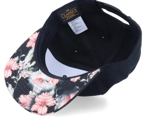 Snapback-Unicorns Neon Summer Unicorn Black/Red Floral Snapback -