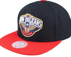 Online Mitchell & Ness New Orleans Pelicans Core Basic Black/Red Snapback -