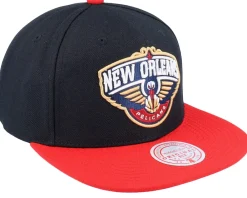 Online Mitchell & Ness New Orleans Pelicans Core Basic Black/Red Snapback -