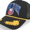 Trucker-Mitchell & Ness New York Islanders Gold Leaf Black Trucker -