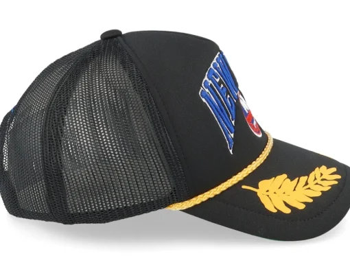 Trucker-Mitchell & Ness New York Islanders Gold Leaf Black Trucker -