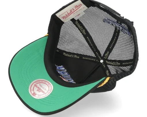 Trucker-Mitchell & Ness New York Islanders Gold Leaf Black Trucker -