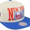 Sale Mitchell & Ness New York Islanders Speed Zone Vintage Off White/Blue Snapback -