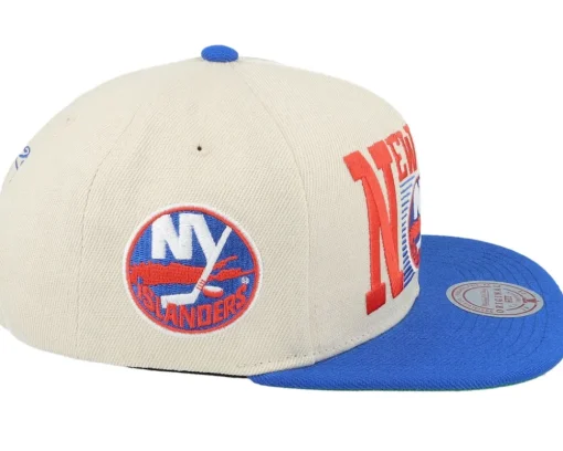 Sale Mitchell & Ness New York Islanders Speed Zone Vintage Off White/Blue Snapback -
