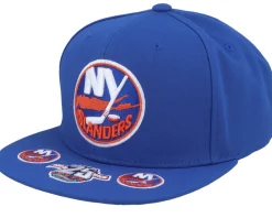 Snapback-Mitchell & Ness New York Islanders Vintage Hat Trick Snapback - Blue