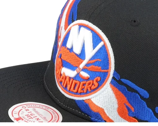 Snapback-Mitchell & Ness New York Islanders Vintage Paintbrush Snapback - Black