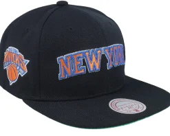 Outlet Mitchell & Ness New York Knicks Triple Play Snapback - Black