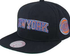 Outlet Mitchell & Ness New York Knicks Triple Play Snapback - Black