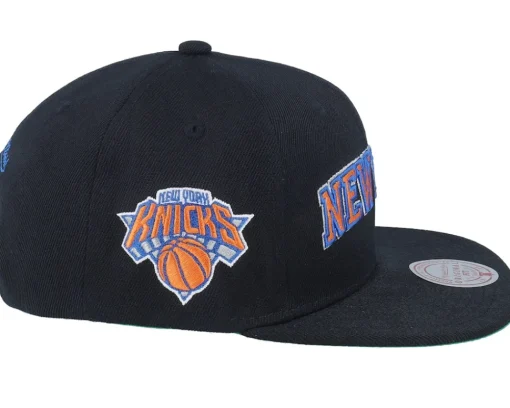 Outlet Mitchell & Ness New York Knicks Triple Play Snapback - Black