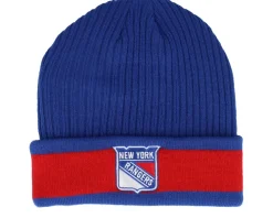 Outlet Fanatics New York Rangers Beanie Deep Royal/Red Cuff - Blue