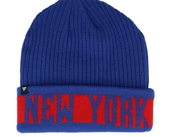 Outlet Fanatics New York Rangers Beanie Deep Royal/Red Cuff - Blue