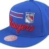 Snapback-Mitchell & Ness New York Rangers Retro Lock Up Snapback - Blue