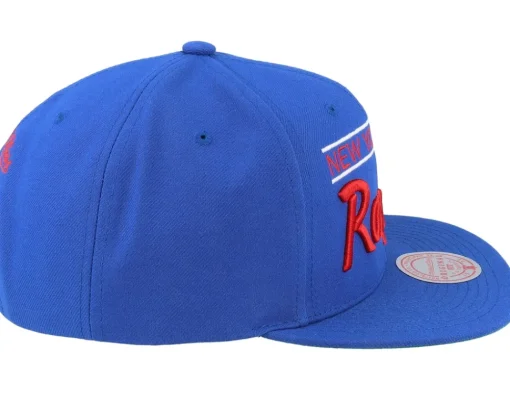 Snapback-Mitchell & Ness New York Rangers Retro Lock Up Snapback - Blue