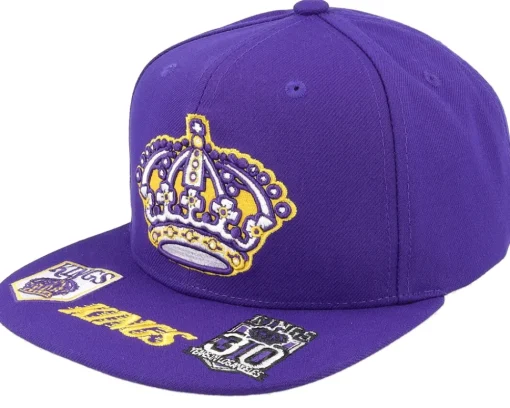 Snapback-Mitchell & Ness New York Rangers Retro Lock Up Snapback - Blue