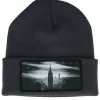Cuff Beanies-Calza Pennello New York Skyscraper Beanie Graphite Grey Cuff -