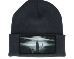 Cuff Beanies-Calza Pennello New York Skyscraper Beanie Graphite Grey Cuff -