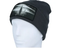 Cuff Beanies-Calza Pennello New York Skyscraper Beanie Graphite Grey Cuff -
