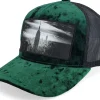 Trucker-Calza Pennello New York Skyscraper Velvet /Black A-frame - Green