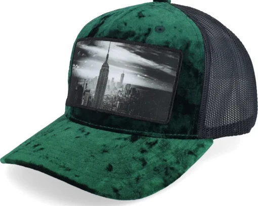 Trucker-Calza Pennello New York Skyscraper Velvet /Black A-frame - Green
