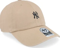 Dad Cap-47 Brand New York Yankees Base Runner Clean Up Khaki Dad Cap - Beige